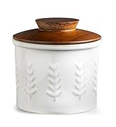 YHOJOY Ceramic Butter Dish With Lid, Butter Crock for Countertop, French Butter Keeper for Spread...
