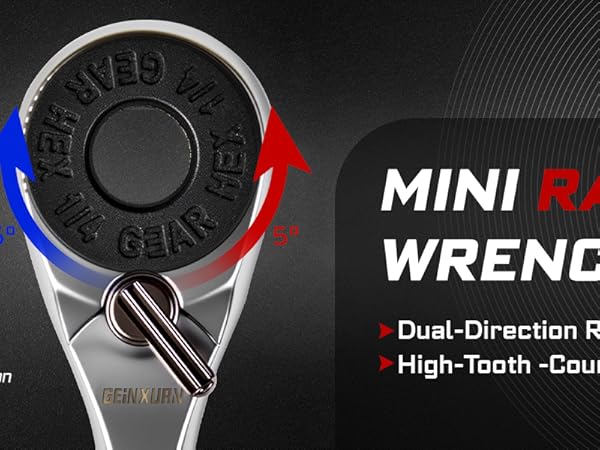 72-tooth Mini Ratchet Wrench