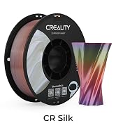 Creality Rainbow Silk PLA 3D Printer Filament 1.75mm, Gradient Multicolor, High Smoothness & Toug...
