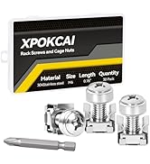 Xpokcai 30-Pack 304 Stainless Steel-M6*20mm Rack Mount Screws and Cage Nuts for Server Racks?Rout...