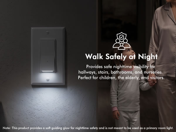 SOZULAMP Illuminated Light Switch, Single Pole, White, 15A 125V, 4 Pack
