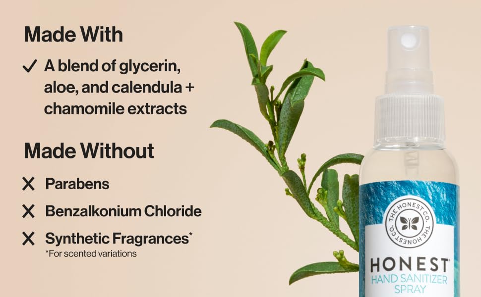 Made with a blend of glycerin aloe and calendula Made without parabens, BZK, and synthetic fragrance