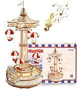 ROKR 3D Wooden Puzzles for Adults-LED Wooden Music Box Kits-Wood Model Kits to Build-3D Puzzles f...