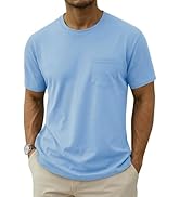 MAGNIVIT Men's Cotton Pocket Tee Shirts Soft Crew Neck Solid Color T Shirt Casual Short Sleeve Su...