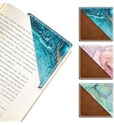 3 Pieces Leather Bookmarks, Personalized & Cute Book Accessories for Reading Lovers, Page Markers...