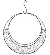 Hemoton Metal Wire Hanging Basket S Shape Plant Holder 11X11X2.4 Inches Rust Proof Hanging Plante...