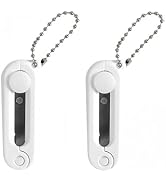 2Pcs White Folding Scissors Safe Portable Travel Scissors Foldable Telescopic Cutter Pocket Mini ...