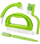 Living&Giving Grout Brush, (4 in 1) Grout Cleaner Brush, Tile Joint Scrub Brush with Handle, Stif...