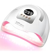 UV LED Nail Lamp with 81 Beads, 380W Nail Curing Lamps for Gel Polish with Automatic Sensor/4 Tim...