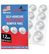 Clear Self Adhesive Door Knob Bumpers (12 Pack) - Small Door Handle Stopper Wall Shield Protector...