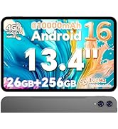 TECLAST Android 16 T65 13.4 inch Large Tablet, 256GB ROM, 12H 10000mAh Battery, 120Hz 1920x1200 I...