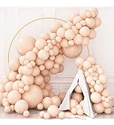 Double Stuffed Blush Balloons Different Sizes Cream Blush Pink Balloon Garland Arch Kit 18 12 10 ...
