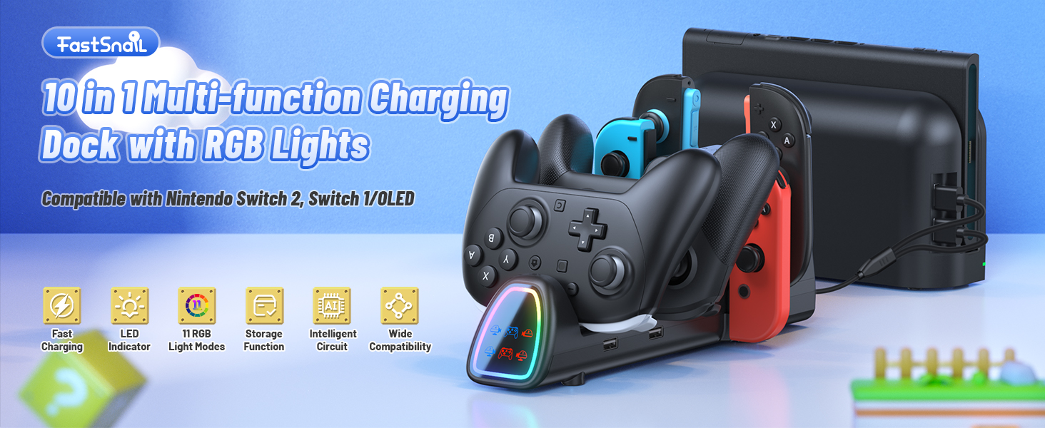 switch 2 controller charger dock