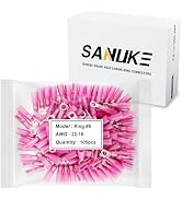 Sanuke 105Pcs 22-16 AWG - #8 Heat Shrink Ring Terminals 0.7mm Tinned Pure-Copper Marine Grade Wat...