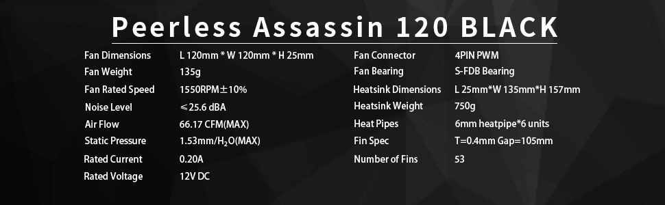 PA120 Black cpu cooler