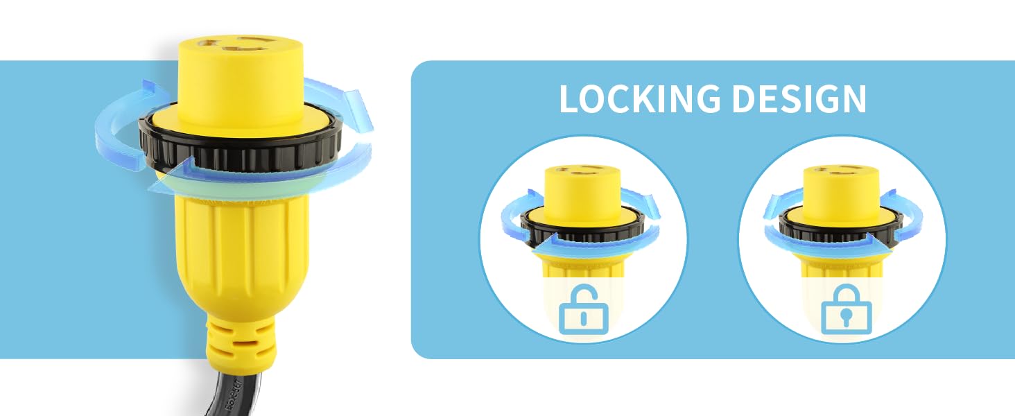 30 Amp to 15 Amp 110V RV Adapter