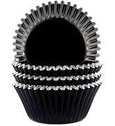 Eoonfirst Foil Cupcake Liners Easter Standard Baking Cups 100 Pcs (Black)