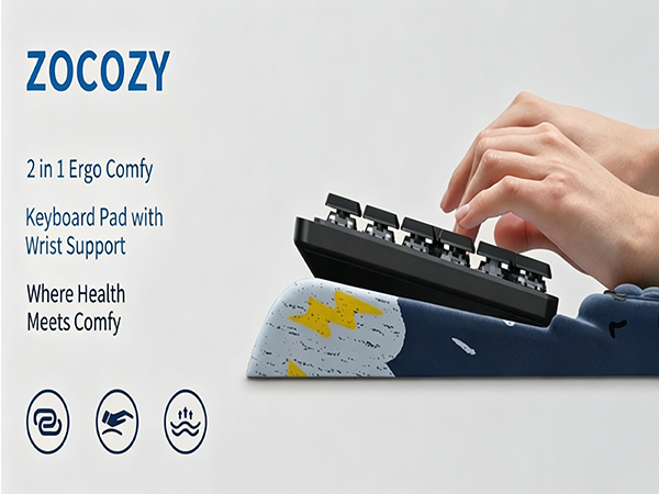 2 in 1 Ergo Comfy Keyboard Pad with Wrist Support —— Where Health Meets Comfy