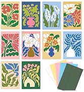 Nihuecne 40 Pack Floral Blank Greeting Cards with Self-adhesive Envelopes, 4x6 Assorted Colorful ...
