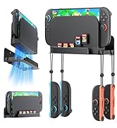 Metal Wall Mount for Nintendo Switch 2 Console 2025, Switch 2 Organizer Shelf Base Kit Behind TV,...