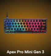 SteelSeries Apex Pro Mini Gen 3 - Black | OmniPoint 3.0 HyperMagnetic Switches — Adjustable Actua...