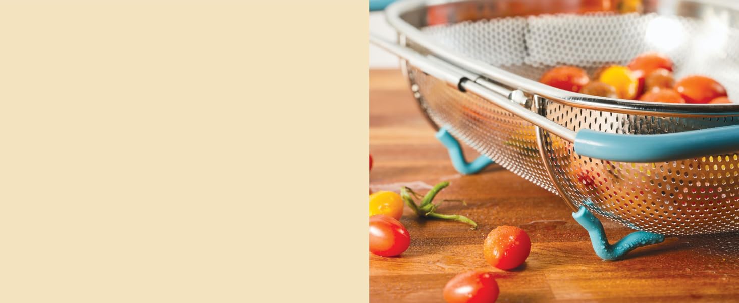 rachael ray over the sink colander, strainer, kitchen strainer, over the sink strainer