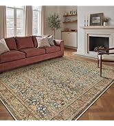 PureCozy Area Rug 6x9 Living Room Washable Vintage Carpet Non Slip Indoor Retro Traditional Accen...