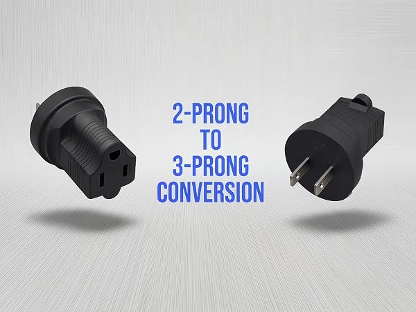 (2pack) NEMA 1-15P to 5-15R