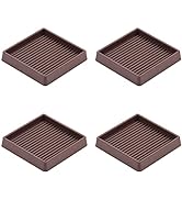 VOCOMO 3X3 Rubber Caster Cups, Non Slip Furniture Pads, Anti-Slip Gripper, Anti Skid Furniture Fe...