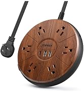 Power Strip with USB, PD 20W USB-C Charging, 6.5 FT Extension Cord with 6 Outlets, 1 USB-C, 2 USB...