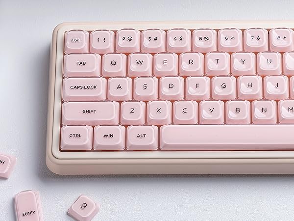 Jelly Low Profile Keycaps Shine Through Keycaps