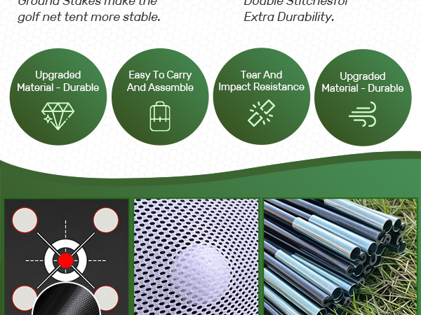 Golf Net, 10x7FT with Golf Practice Mat, Hitting Aid Nets Indoor– Gifts for Men/Dad/Him