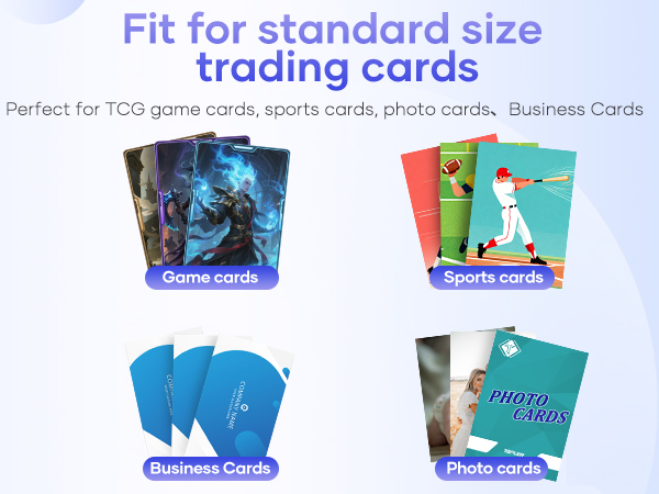 Fit for standard size trading cards Perfect for TCG game cards, sports cards, photocards