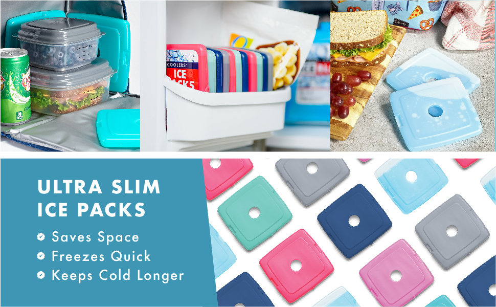 Slim Ice Packs Save Space and Freeze Quicker