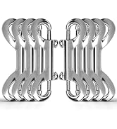 8 PCS Double Ended Snaps, 3.5 Inch Zinc Alloy Trigger Metal Clip, Silver Double Ended Snap Hooks ...