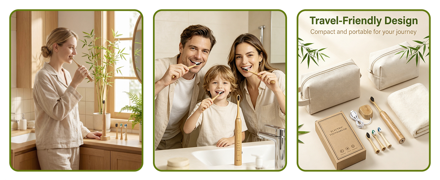 Eco-Friendly and Travel-Ready ?Professional Bamboo Toothbrush Design: