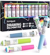 Joyask 12 Park Multicolor Pens, 10-in-1 Colored Ballpoint Pen, 116 Colors, 0.8mm Fine Point Smoot...