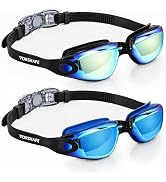 Vorshape Swim Goggles 2 Pack Anti Fog Swimming Goggles, No Leaking UV Protection Pool Goggles for...