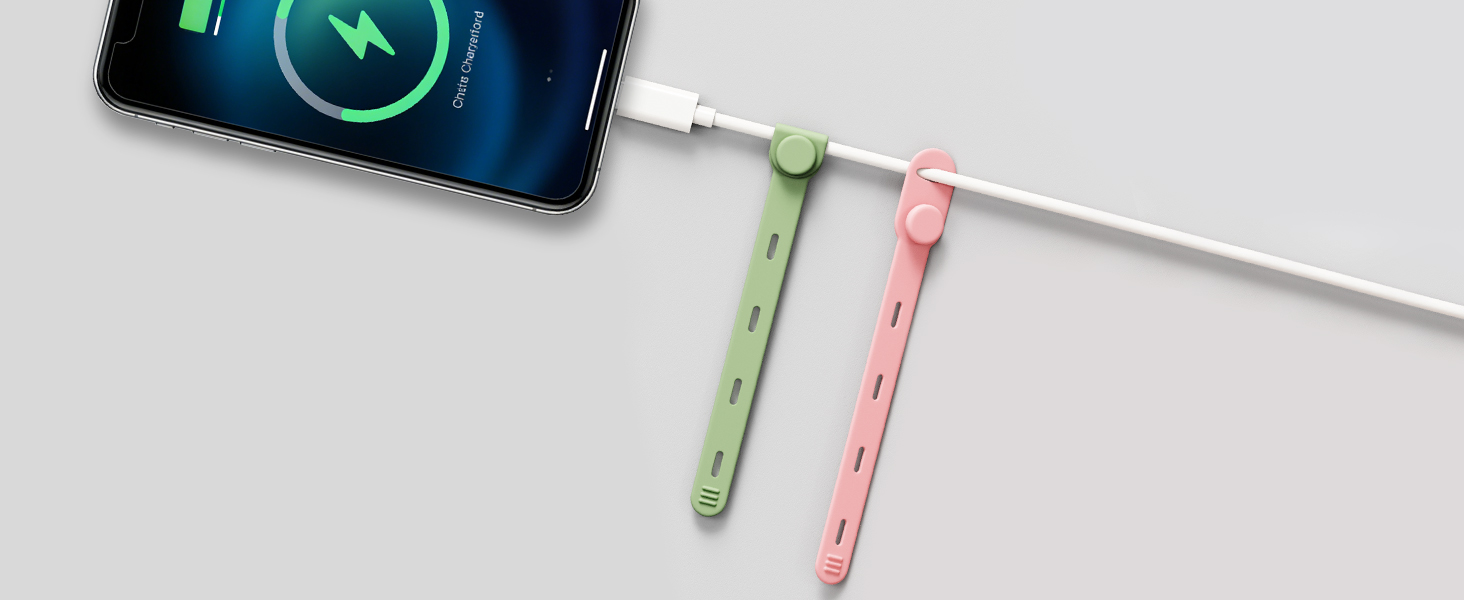 Anti-loss cable keeper stays attached to charging cord, secure silicone wire organizer for travel