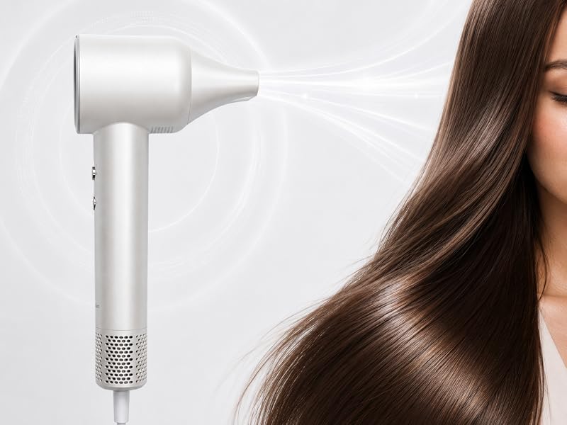 Nixyldon brushless motor hair dryer with focused airflow and plasma ion smoothing