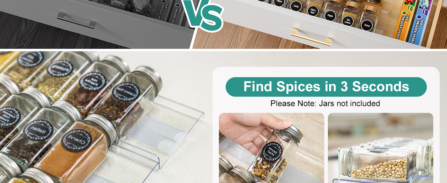 drawer spice rack