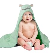 SUNLAND Hooded Baby Towel Ultra Soft Baby Bath Towel Cute Absorbent Baby Hooded Bath Towel for Gi...