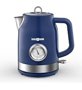 PARIS RHÔNE Retro Stainless Steel Electric Kettle, 1.7L Cordless Hot Water Tea Kettle with Thermo...