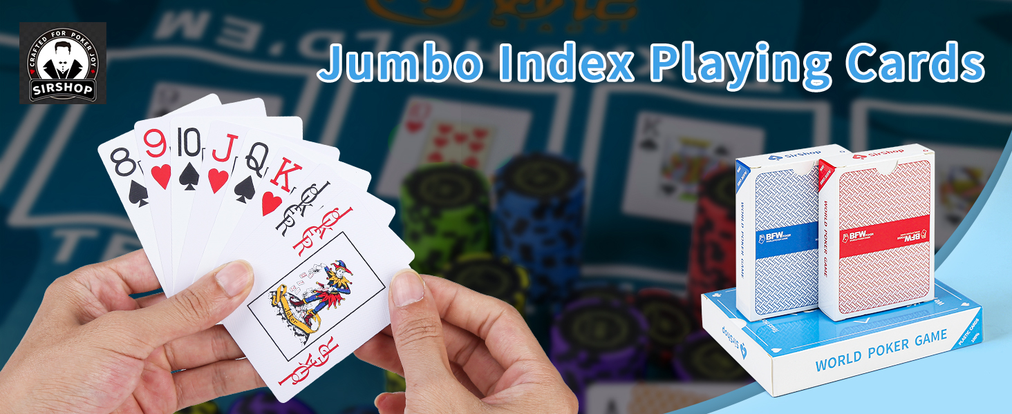 Jumbo index playing cards