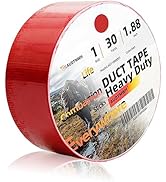 AUDTMWH Colorful Life Series Duct Tape Heavy Duty - 1.88 in x 90 ft, Red, Waterproof, Temperature...