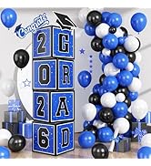 2026 Graduation Decorations, 4Pcs Graduation Boxes, So Proud of You and Class of 2026 Grad Balloo...