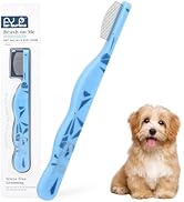 Histotree Blue Curved Small Dog Comb for Grooming Eyes Face Fine Tooth Metal Comb with Ergonomic ...