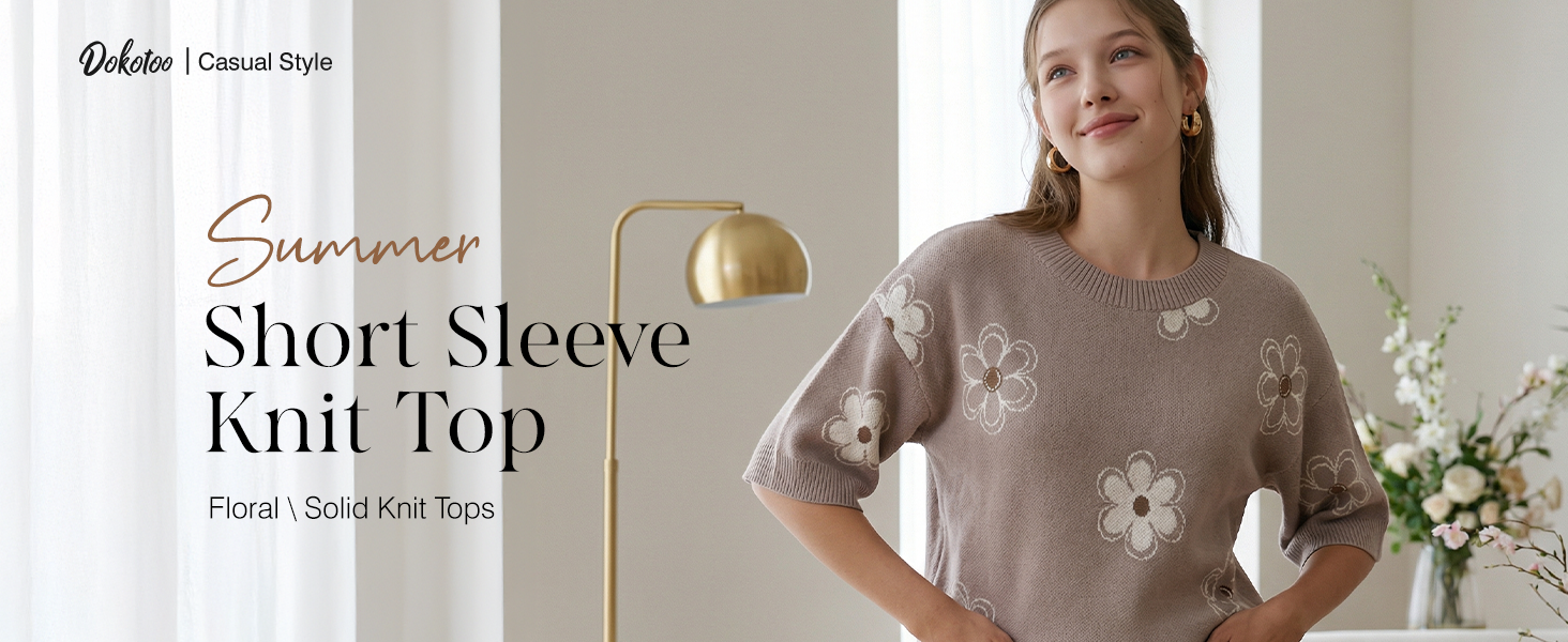short sleeve knit top