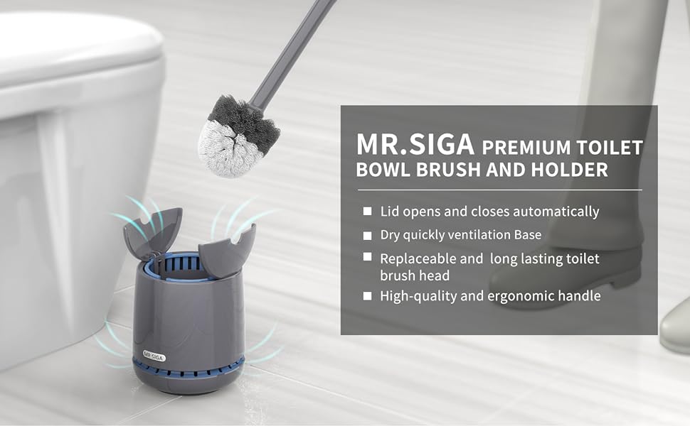 Toilet bowl brush and holder