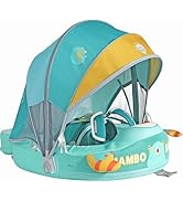 Mambobaby Float with Canopy Size Improved Non Inflatable Infant Baby Pool Float Smart Mambo Float...